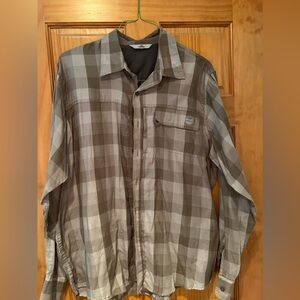 WRANGLER Men's Wicking Roll Tab Sleeve Button Down Utility NLP4KTE LARGE